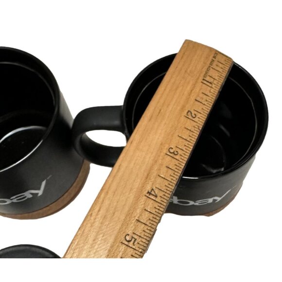 Ebay Coffee Mug Ebay Canada Seller Swag Lot 2 Black Ceramic Cork w Lids New - Picture 13 of 13